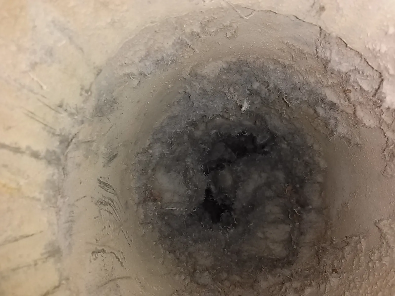 Documented duct buildup from a Cool Breeze job