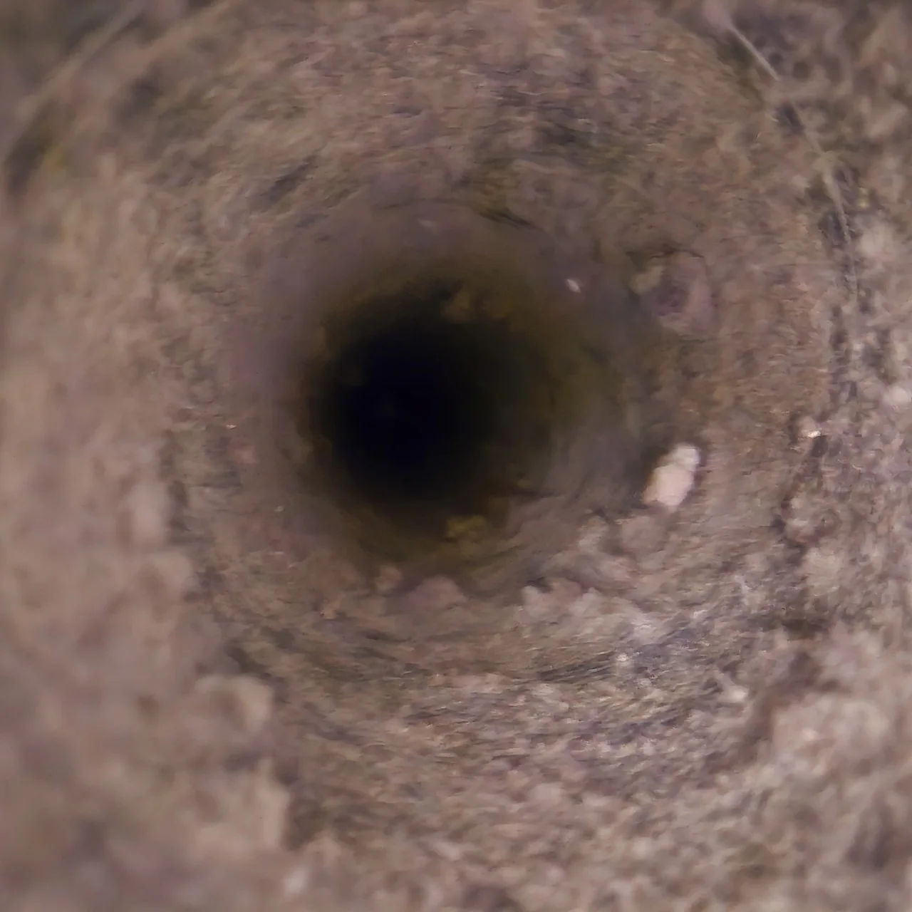 Ductwork before cleaning